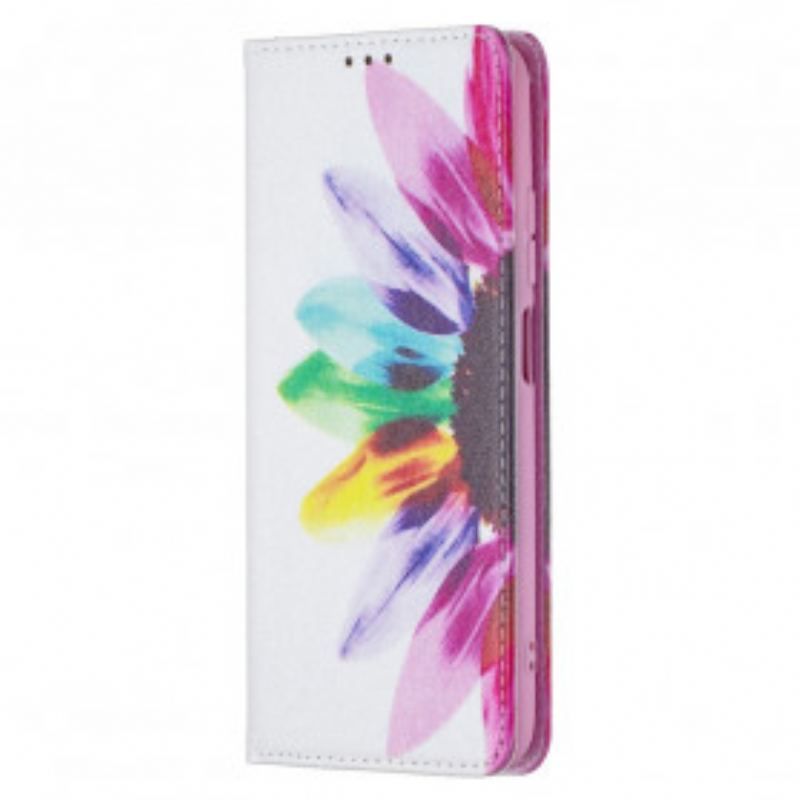 Cover Poco M5s Flip Cover Akvarel Blomst