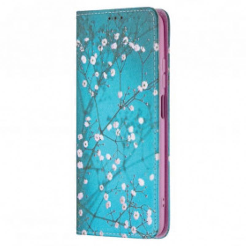 Cover Poco M5s Flip Cover Blomstrende Grene