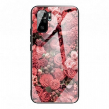 Cover Poco M5s Rose Blomster Hærdet Glas