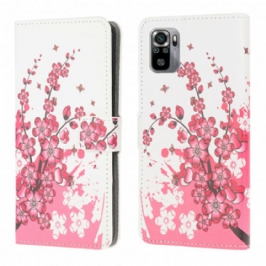 Flip Cover Poco M5s Tropiske Blomster