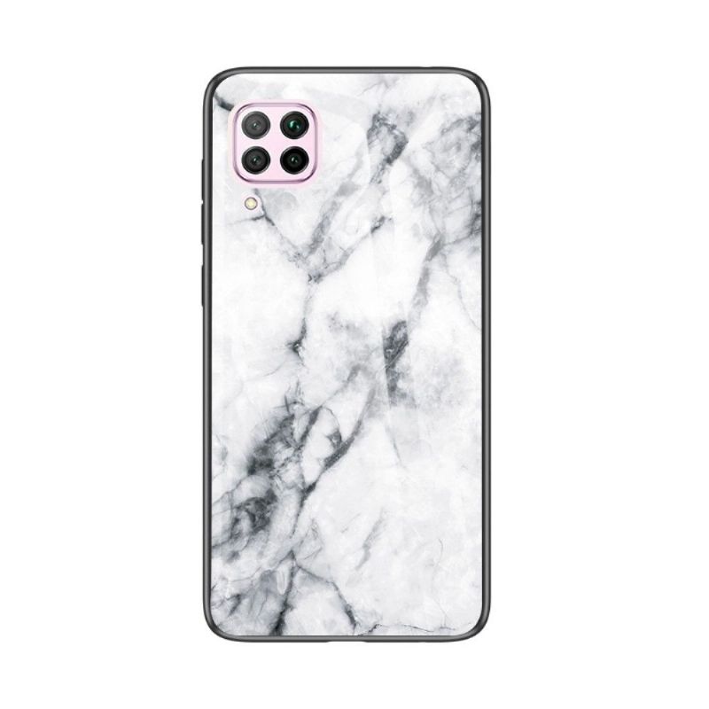 Cover Huawei P40 Lite Celine Marmor Glasbagside