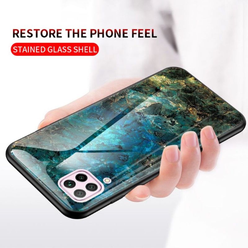 Cover Huawei P40 Lite Ocean Marble Glas Back