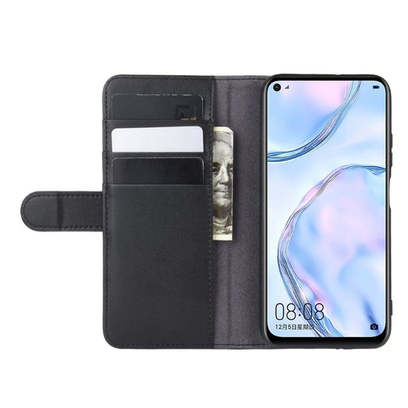 Etui Huawei P40 Lite Hemming Flip Cover Premium Læder