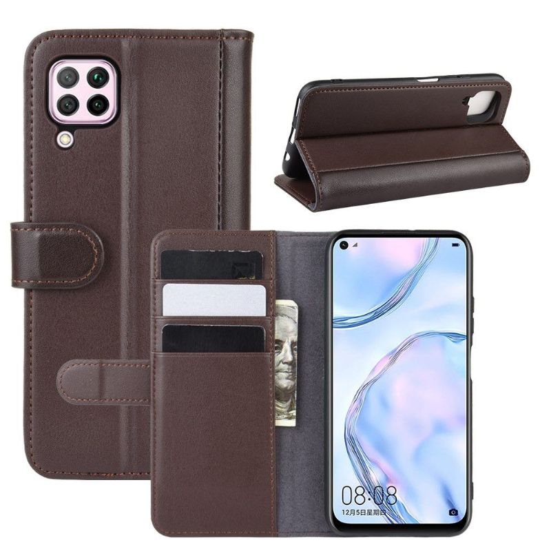 Etui Huawei P40 Lite Hemming Flip Cover Premium Læder