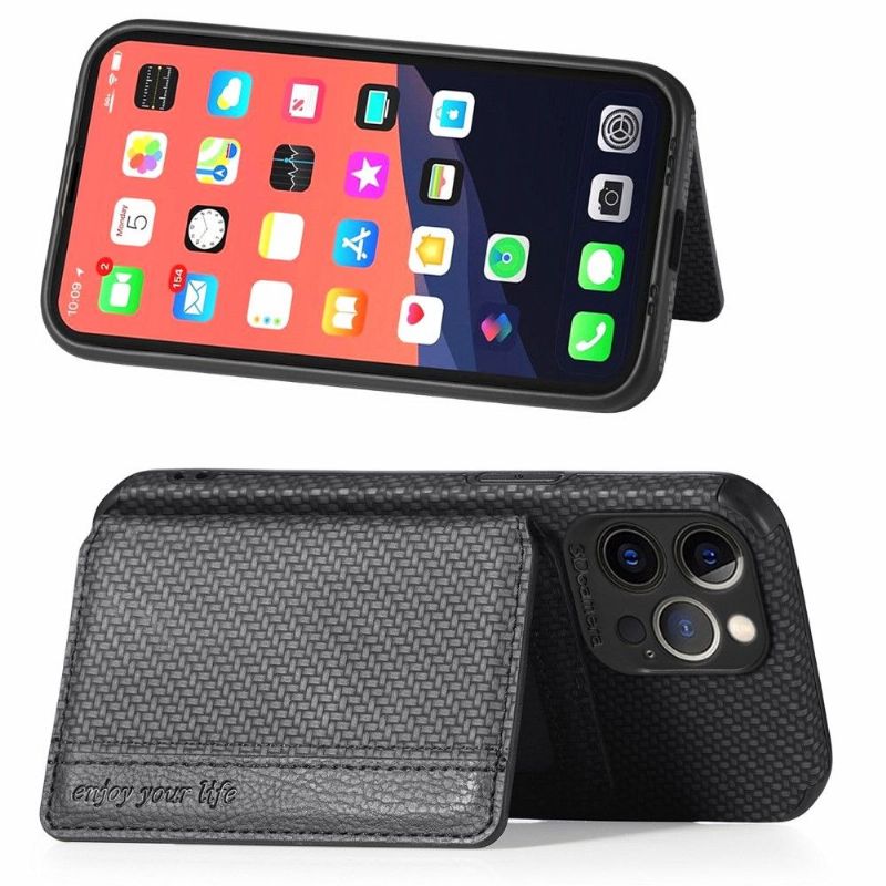 Cover iPhone 13 Pro Carbon Fiber Card Holder