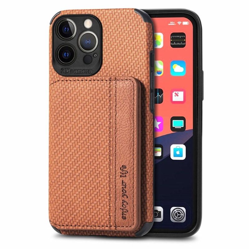 Cover iPhone 13 Pro Carbon Fiber Card Holder