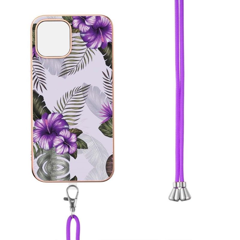 Cover iPhone 13 Pro Med Snor Eksotiske Blomster