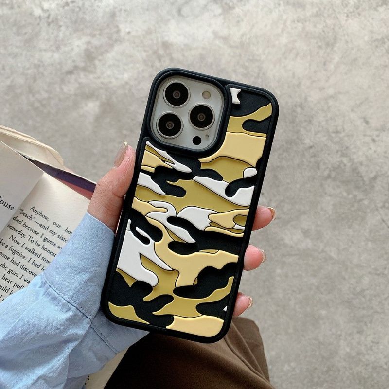Cover iPhone 13 Pro Robust Militær Camouflage