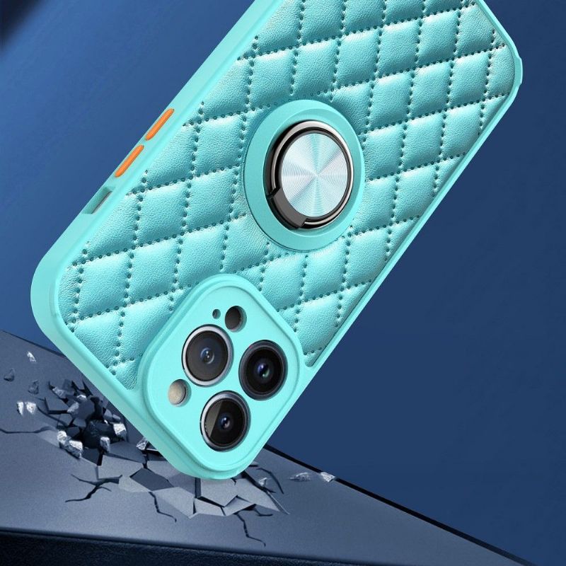 Cover iPhone 13 Pro Støttefunktion For Quiltet Lædereffekt