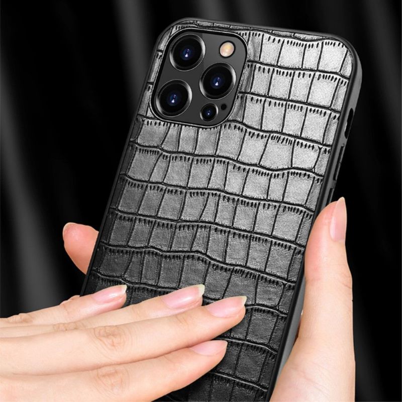 Cover iPhone 13 Pro Sulada Croc Lædereffekt