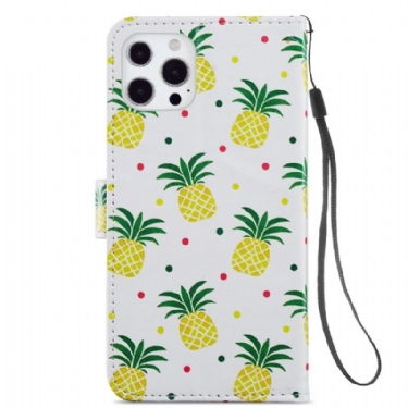 Flip Cover iPhone 13 Pro Ananas