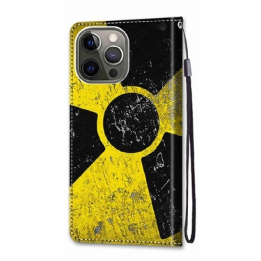 Flip Cover iPhone 13 Pro Radioaktivt Symbol