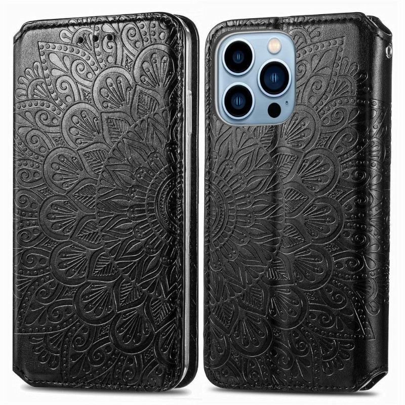 Læder Cover iPhone 13 Pro Original Flip Cover Flip Chic Mandala