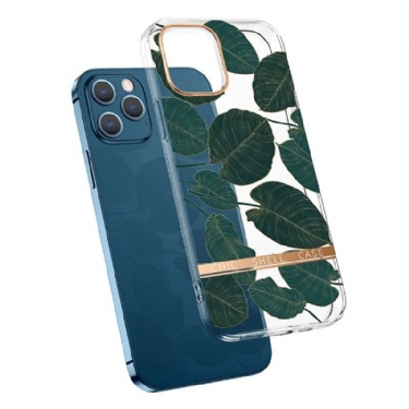 Mobilcover iPhone 13 Pro Gennemsigtige Grønne Blade