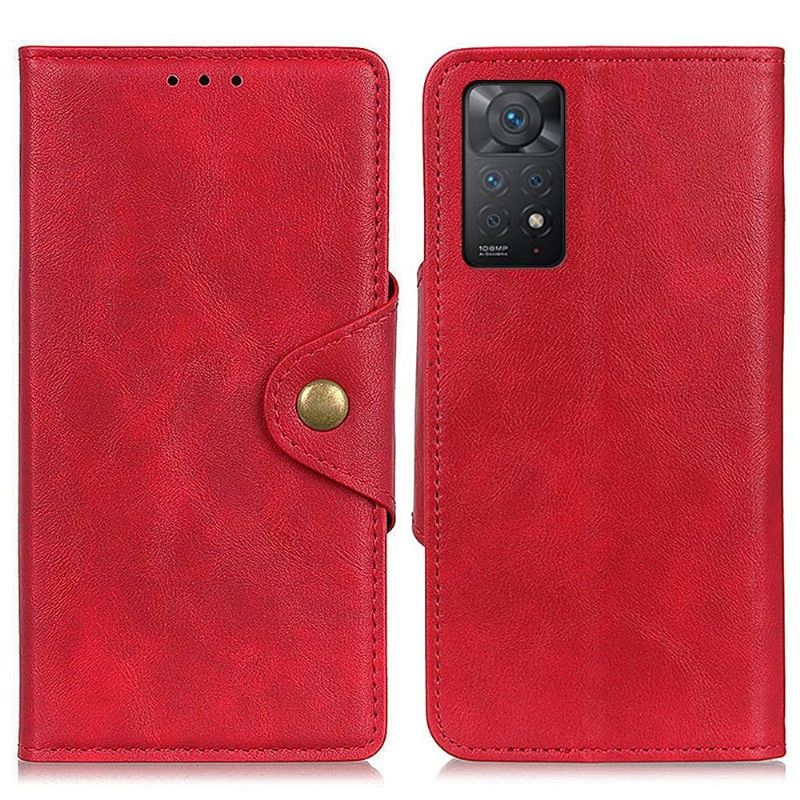 Flip Cover Xiaomi Redmi Note 11 Pro / 11 Pro 5G Fuldstændig Beskyttet Mat Imiteret Læder