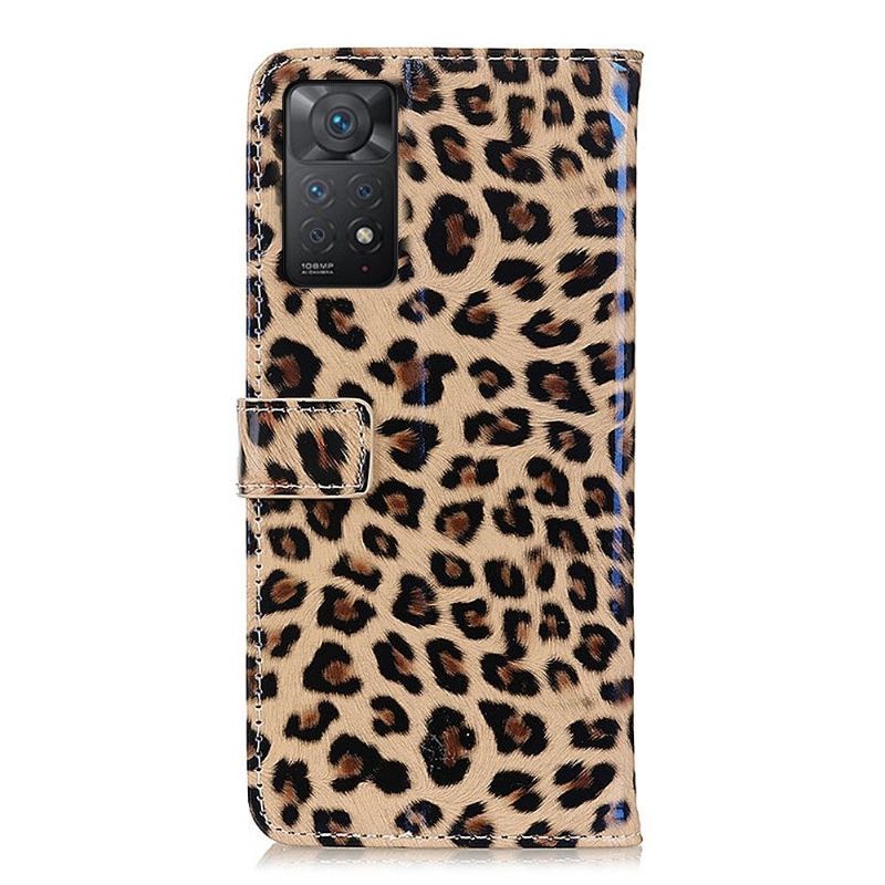 Flip Cover Xiaomi Redmi Note 11 Pro / 11 Pro 5G Leopard I Imiteret Læder