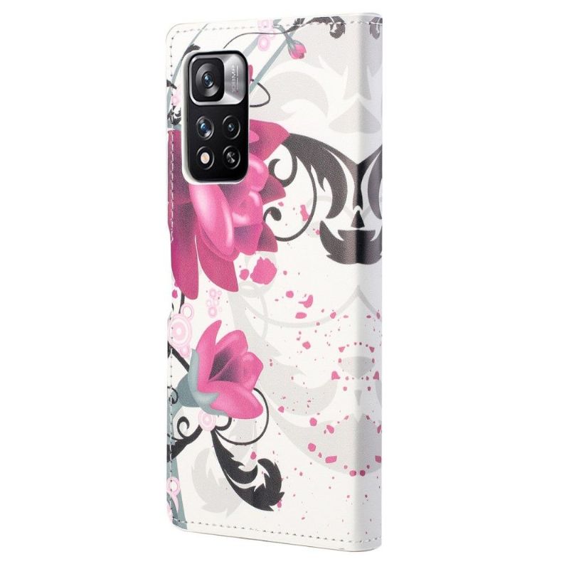 Flip Cover Xiaomi Redmi Note 11 Pro / 11 Pro 5G Lotusblomster