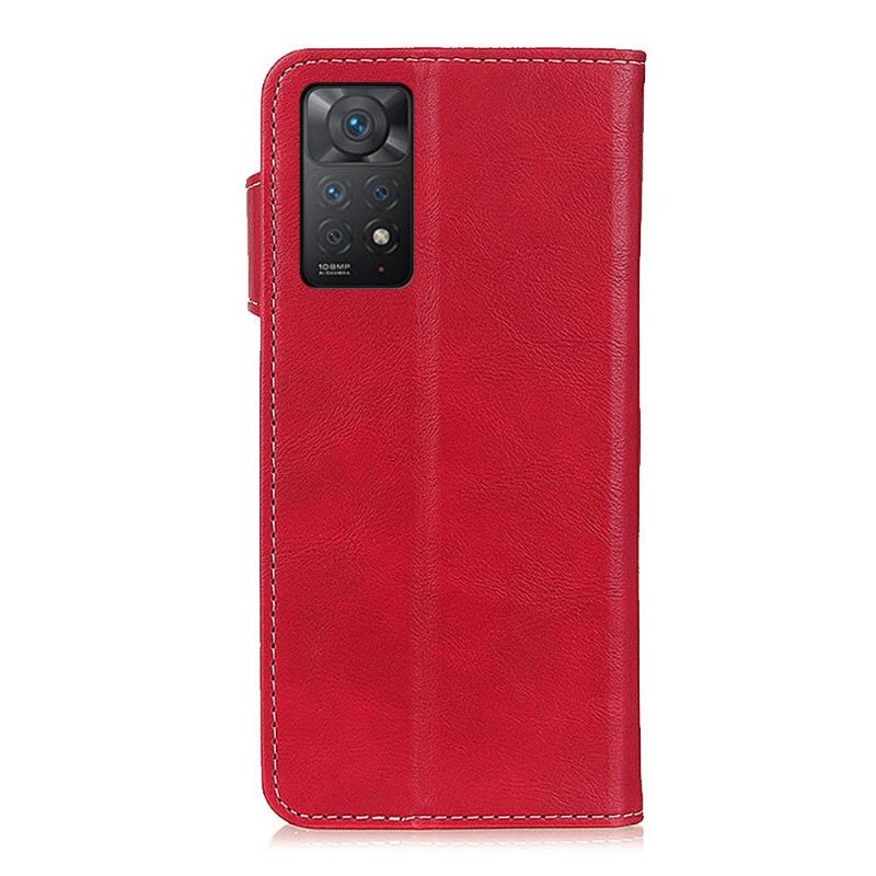 Flip Cover Xiaomi Redmi Note 11 Pro / 11 Pro 5G S Form Lædereffekt Udsatte Sømme