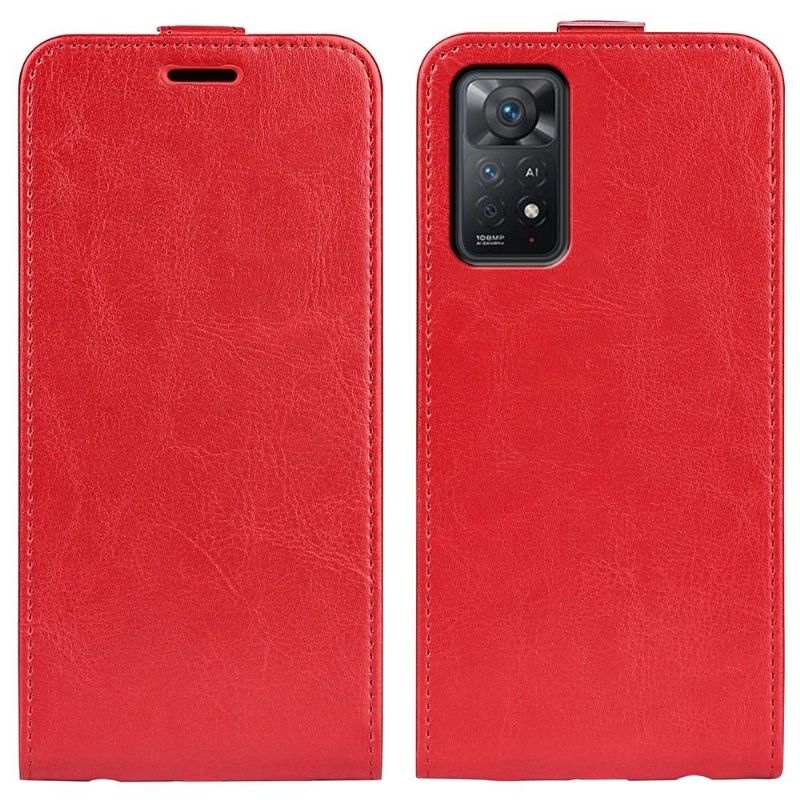 Læder Cover Xiaomi Redmi Note 11 Pro / 11 Pro 5G Original Flip Cover Lodret Imiteret Læder