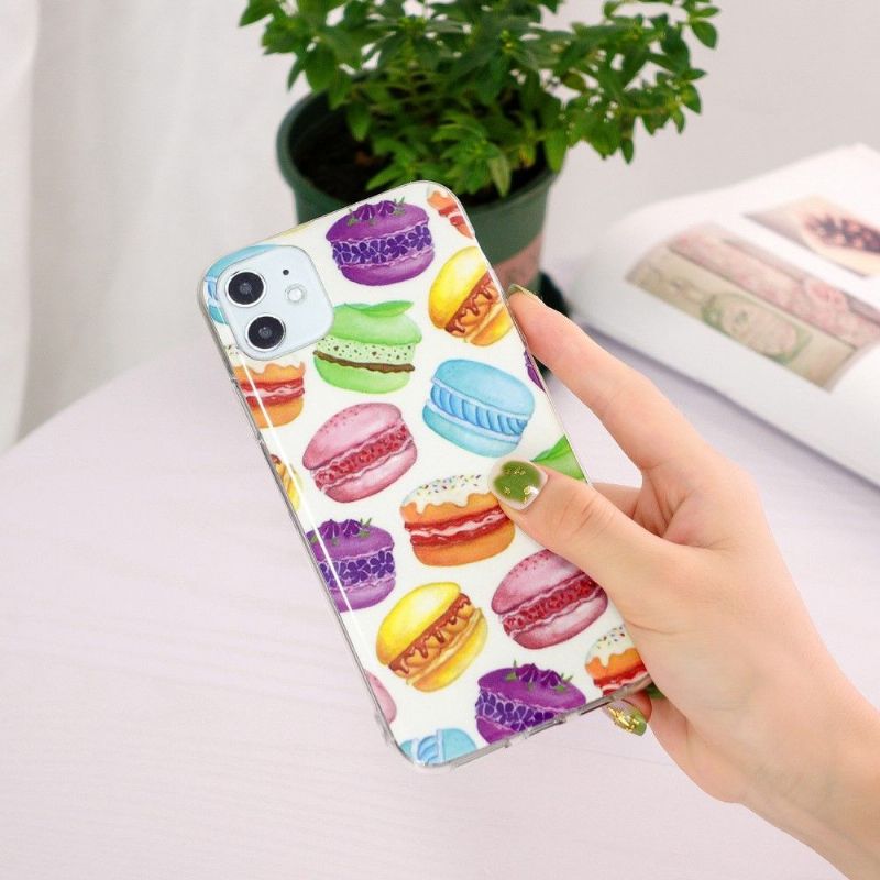 Cover iPhone 11 Anti-fald Fluorescerende Macarons