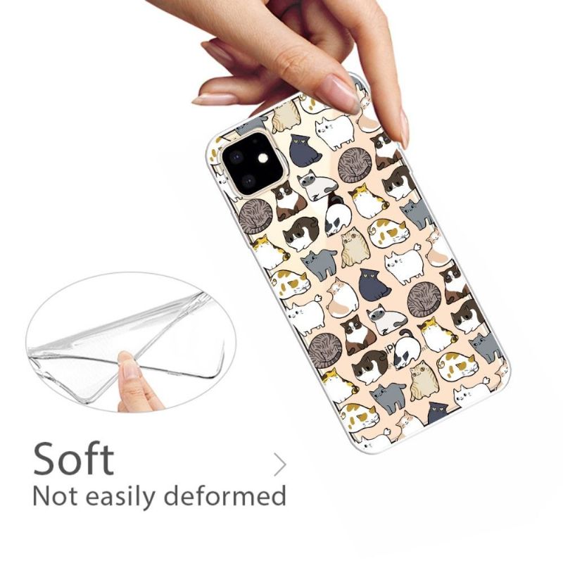 Cover iPhone 11 Anti-fald Gennemsigtige Flere Chats