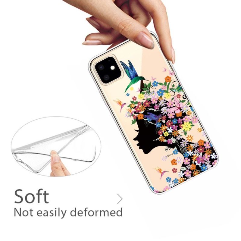 Cover iPhone 11 Gennemsigtig Kolibriblomst