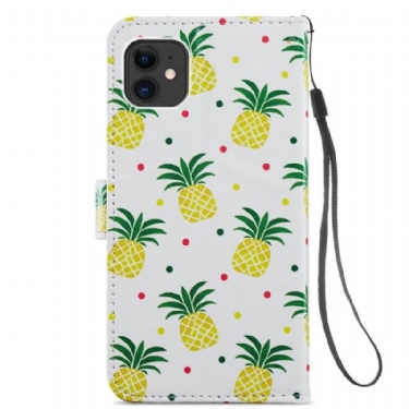 Flip Cover iPhone 11 Ananas