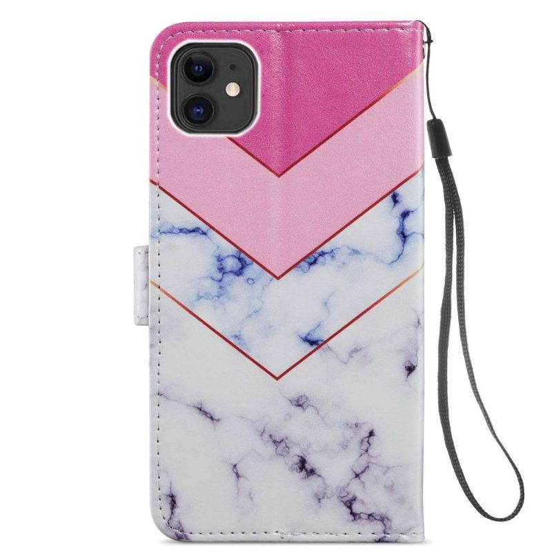 Flip Cover iPhone 11 Marmorgeometri