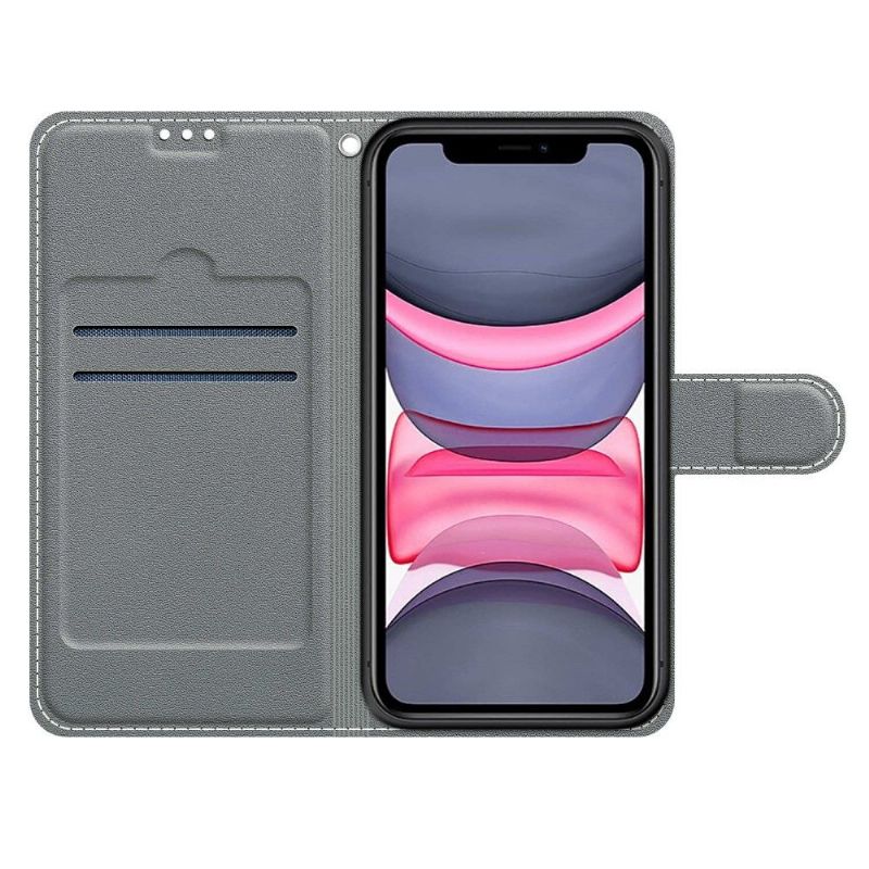 Flip Cover iPhone 11 Pink Sommerfugle