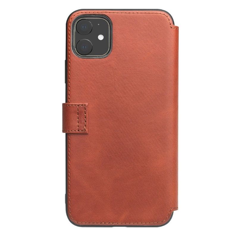 Mobilcover iPhone 11 Flip Cover Ægte Læder