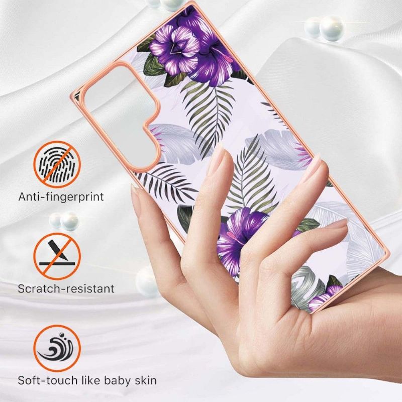 Cover Samsung Galaxy S22 Ultra 5G Eksotiske Blomster