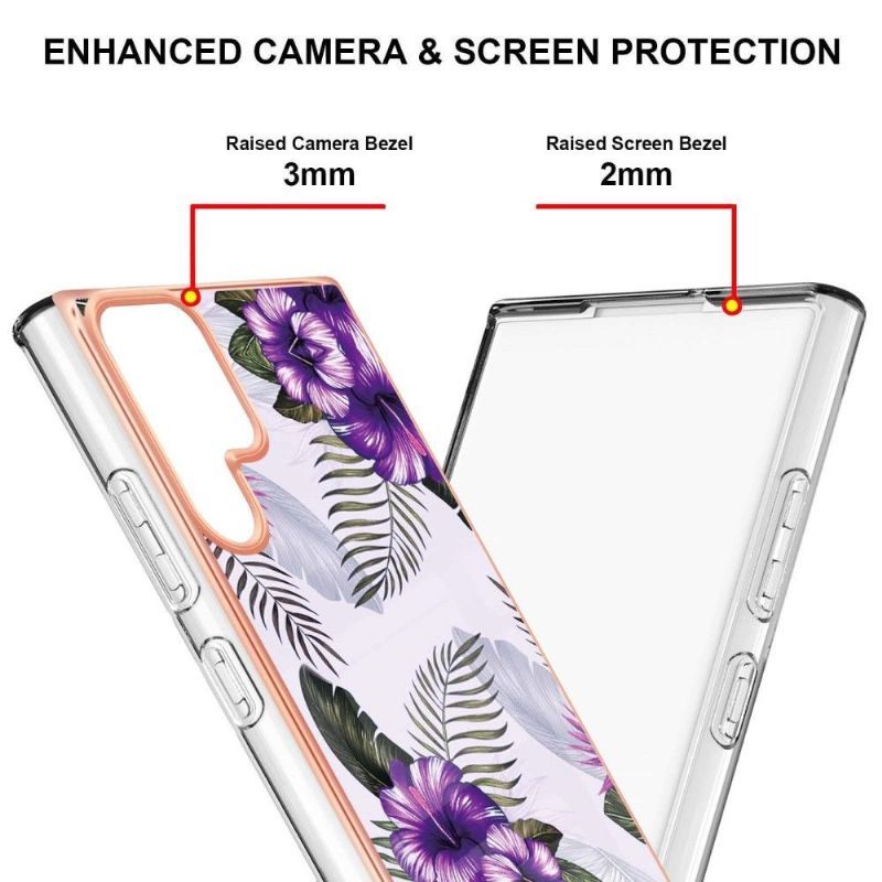 Cover Samsung Galaxy S22 Ultra 5G Eksotiske Blomster