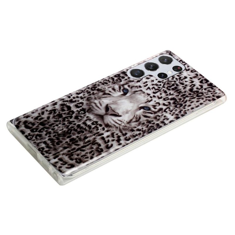 Cover Samsung Galaxy S22 Ultra 5G Hemming Lysende Sneleopard