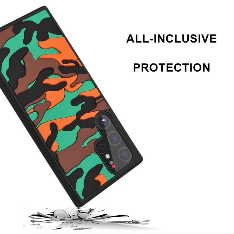 Cover Samsung Galaxy S22 Ultra 5G Robust Militær Camouflage