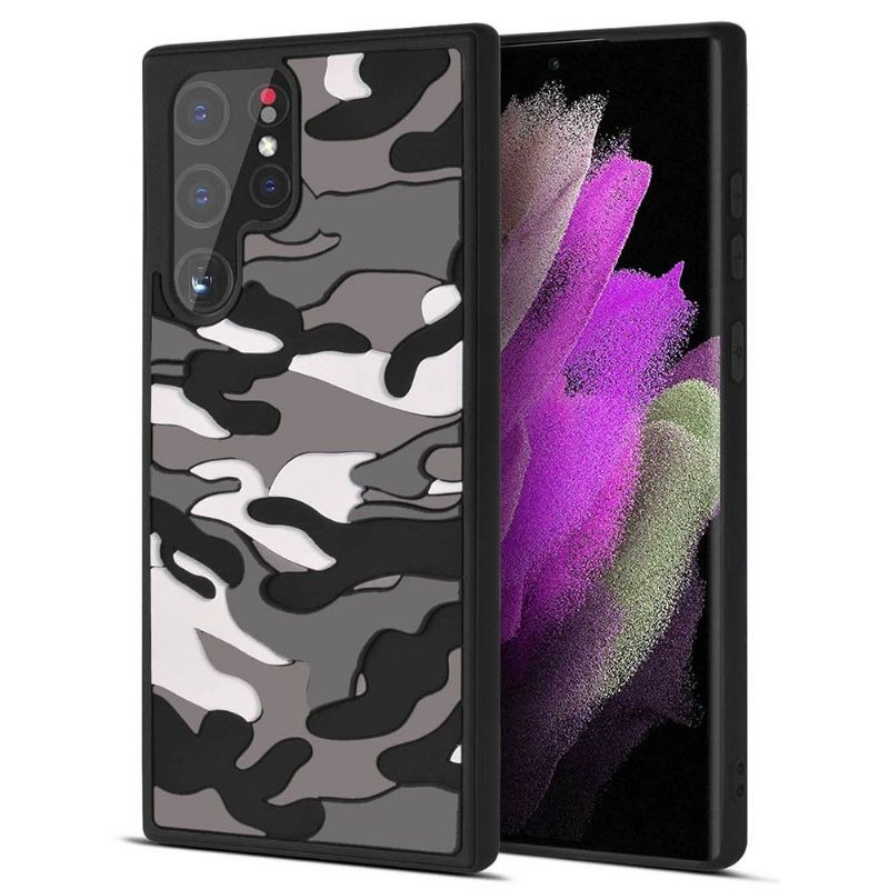 Cover Samsung Galaxy S22 Ultra 5G Robust Militær Camouflage