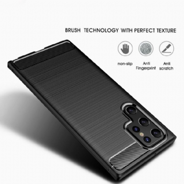 Cover Samsung Galaxy S22 Ultra 5G Silikone Børstet Effekt