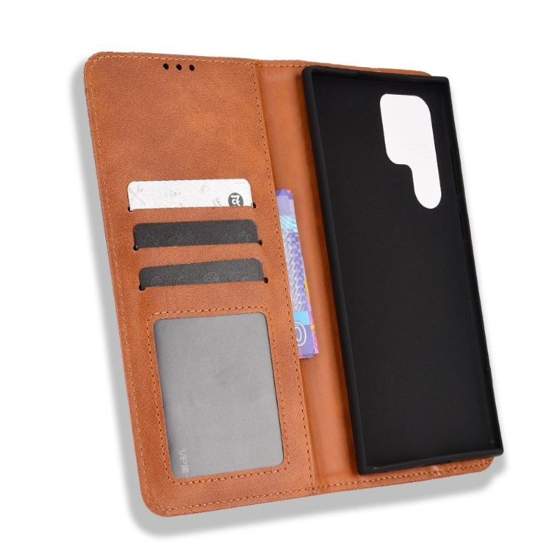 Etui Samsung Galaxy S22 Ultra 5G Hemming Cirénius Style Læder