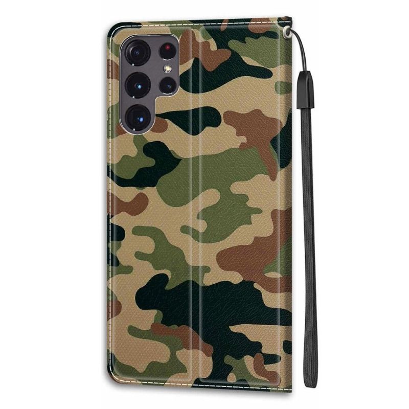 Flip Cover Samsung Galaxy S22 Ultra 5G Camouflage