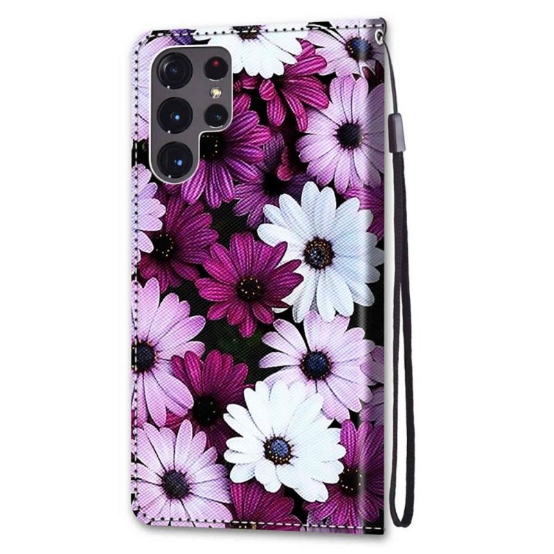 Flip Cover Samsung Galaxy S22 Ultra 5G Farverige Tusindfryd