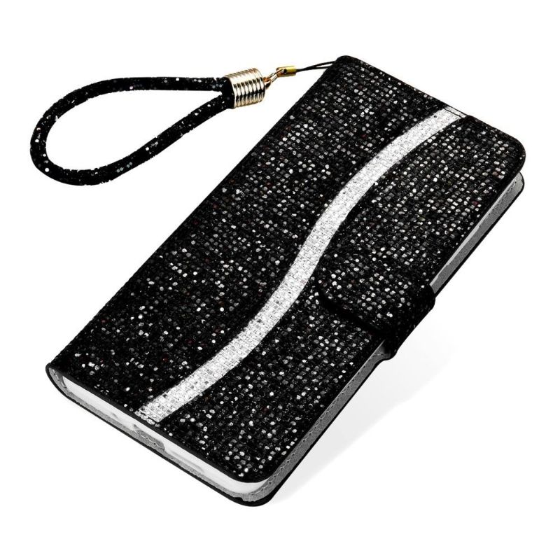 Flip Cover Samsung Galaxy S22 Ultra 5G Glitterkortholder