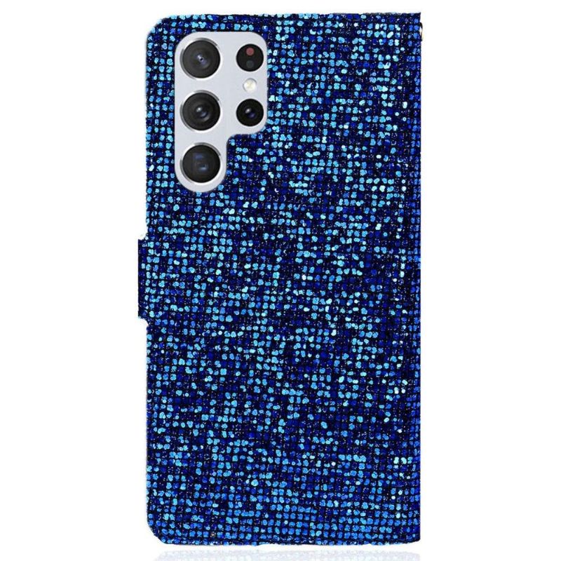 Flip Cover Samsung Galaxy S22 Ultra 5G Glitterkortholder