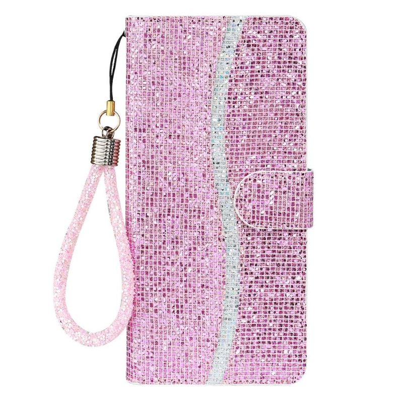 Flip Cover Samsung Galaxy S22 Ultra 5G Glitterkortholder