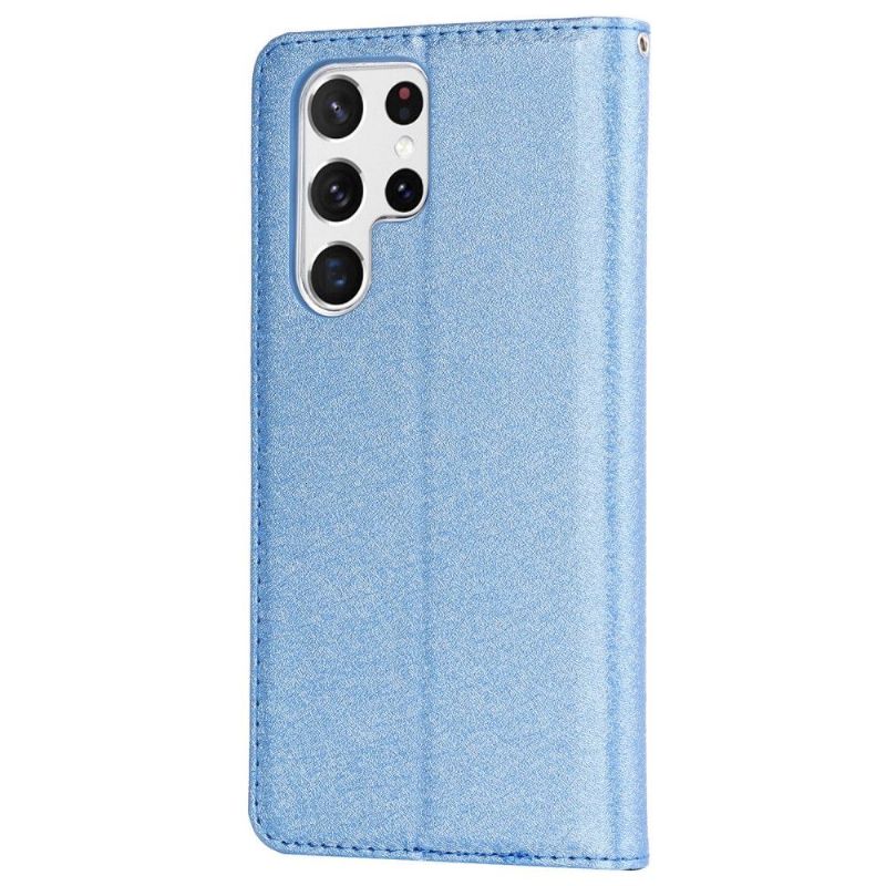 Flip Cover Samsung Galaxy S22 Ultra 5G Læder Cover Blue Moon Flap Kortholder