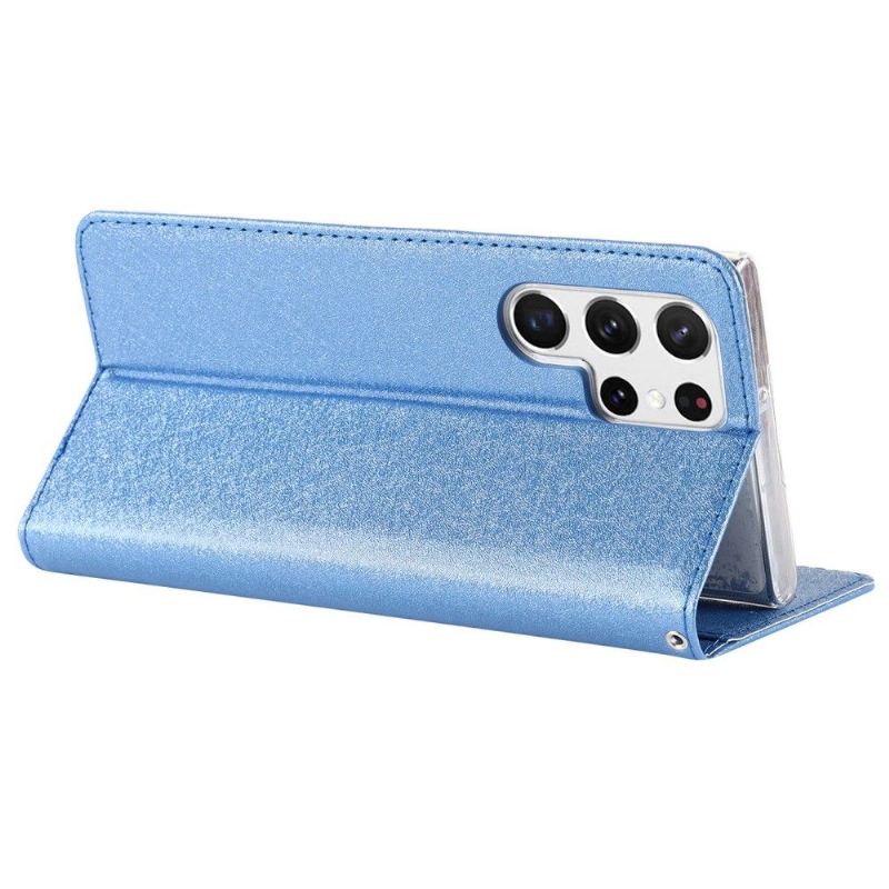 Flip Cover Samsung Galaxy S22 Ultra 5G Læder Cover Blue Moon Flap Kortholder