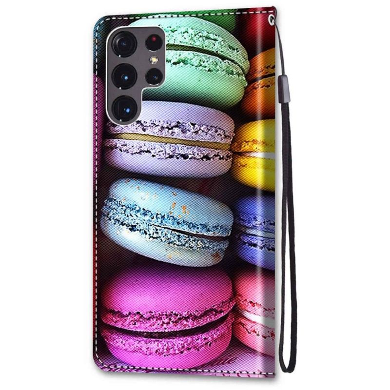 Flip Cover Samsung Galaxy S22 Ultra 5G Macarons