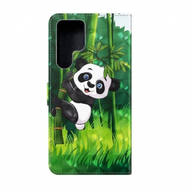 Læder Cover Samsung Galaxy S22 Ultra 5G Perched Panda