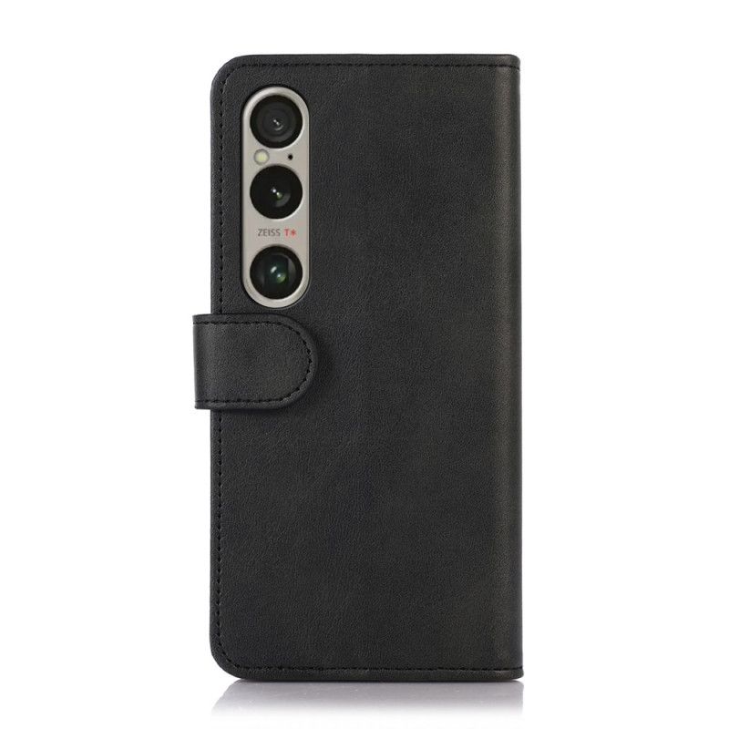 Flip Cover Til Sony Xperia 1 Vi Lædereffekt