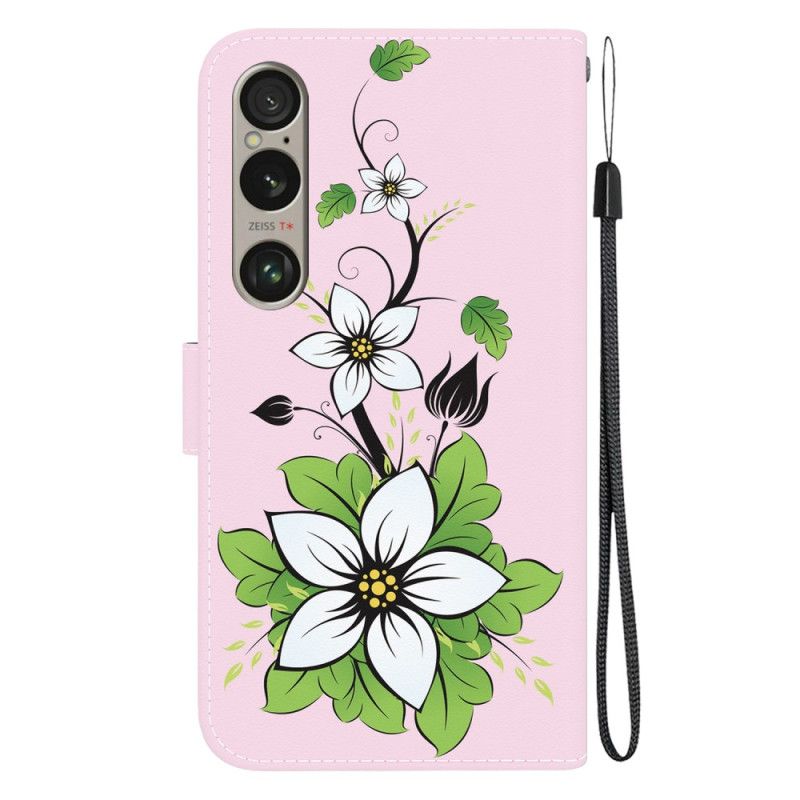 Flip Cover Til Sony Xperia 1 Vi Strappy Lily