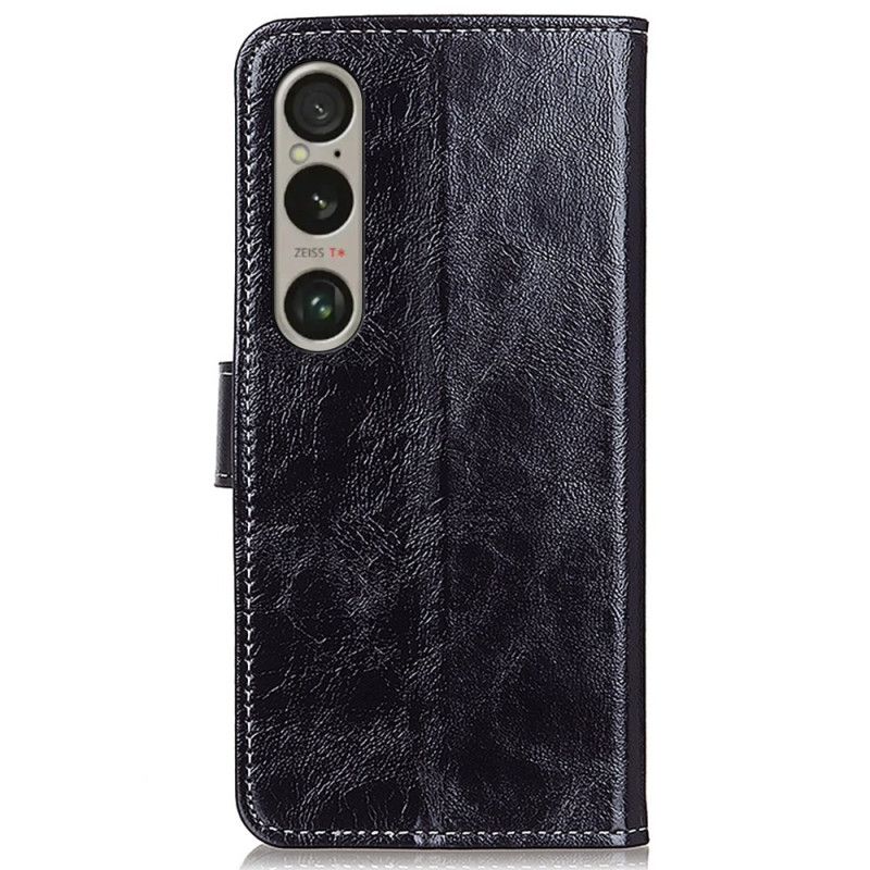 Læder Cover Sony Xperia 1 Vi Skinnende Kunstlæder