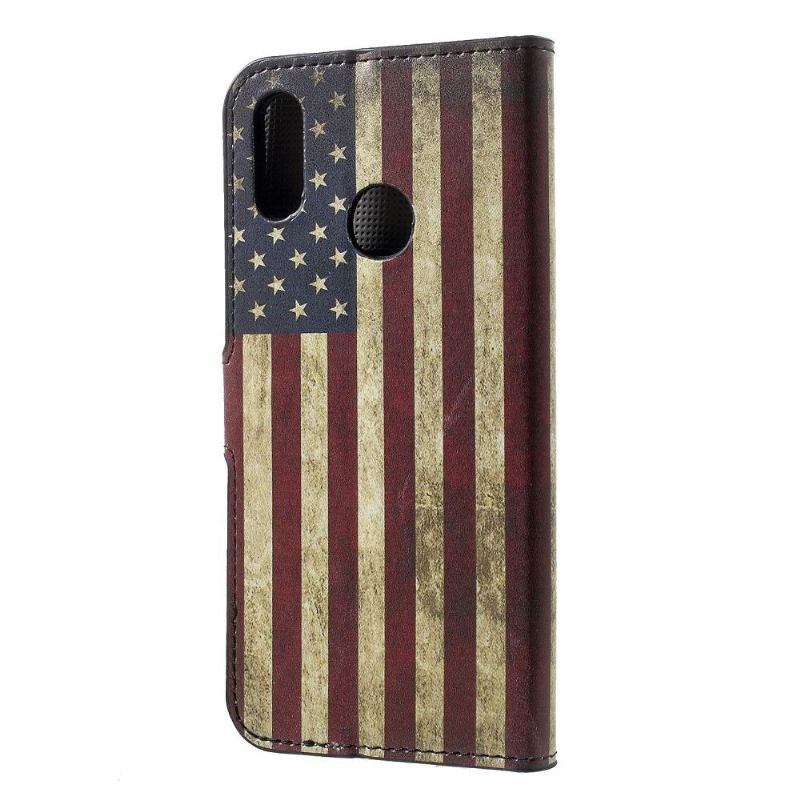 Case Honor 10 Lite Original Vintage American Flag Kortholder